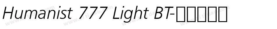 Humanist 777 Light BT字体转换